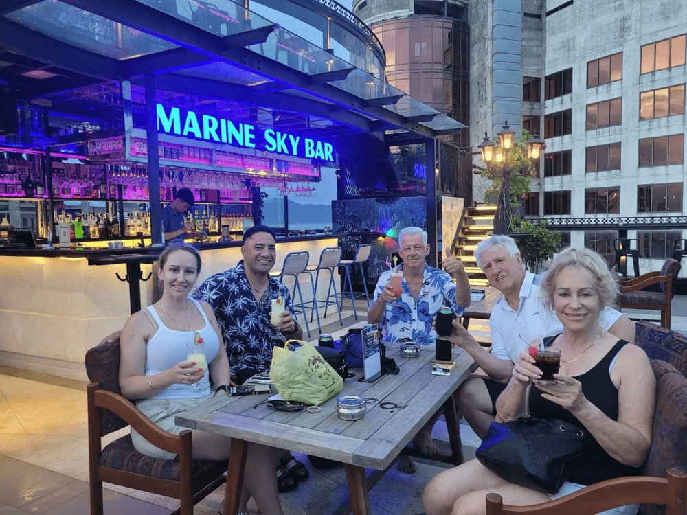 With panoramic ocean views and a sleek ambiance, Marine Sky Bar takes nightlife to new heights (Source: Marine Sky Bar)